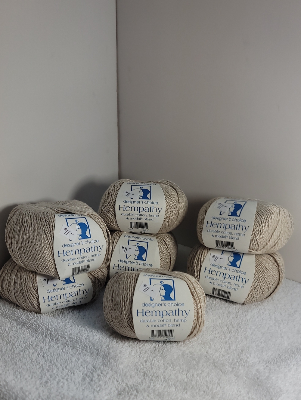 Hempathy Natural Cotton-Hemp Yarn - 7 Balls NWT
